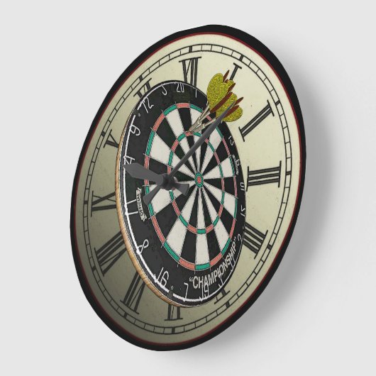 Amusante horloge murale design Dartboard (Angle)