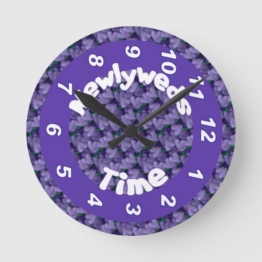 Amusante Humoriste Newlyweds Horloge Mur (Recto)