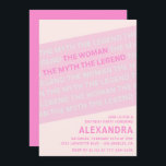 Amusante invitation à 15e anniversaire Femme Mythe<br><div class="desc">Amusante invitation à 15e anniversaire Femme Mythe Rose</div>