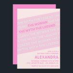 Amusante invitation à 15e anniversaire Femme Mythe<br><div class="desc">Amusante invitation à 15e anniversaire Femme Mythe Rose</div>