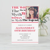 Amusante invitation à 60e anniversaire Photo Myth (Debout devant)