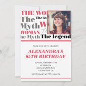 Amusante invitation à 65e anniversaire Photo Myth  (Devant)