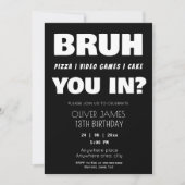 Amusante invitation d'anniversaire de garçon d'été (Devant)