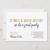 Amusante Invitation d'arrosage de bébé conjoint (Devant)