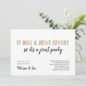 Amusante Invitation d'arrosage de bébé conjoint (Debout devant)