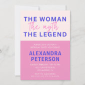 Amusante invitation de 18e anniversaire Femme Myth (Devant)