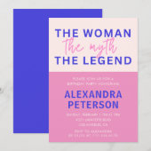 Amusante invitation de 60e anniversaire Femme Myth (Devant / Derrière)