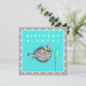 Amusante Invitation de fête d'anniversaire (Debout devant)