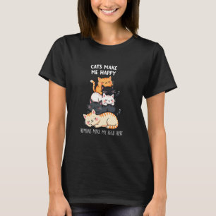 Amusante Kat - Hoofdpijn van Mensen Speelse Kunst T-shirt