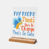 Amusante maman bébé crèche mot art (Angle)