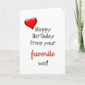 Amusante Maman Carte Anniversaire Carte Du Fils Fa (Devant)