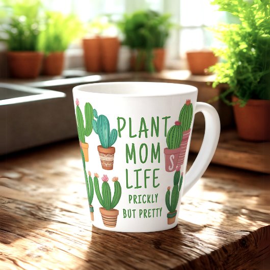 Amusante Maman Plante Vie Prickly Cactus Latte Mug