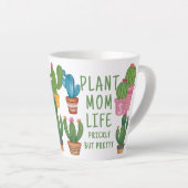 Amusante Maman Plante Vie Prickly Cactus Latte Mug (Angle droit)