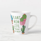 Amusante Maman Plante Vie Prickly Cactus Latte Mug (Droite)