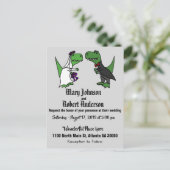 Amusante mariée T-rex et Faire-part de mariage de  (Debout devant)