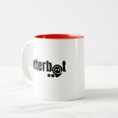 Amusante menselijke interface Natterbot Tweekleurige Koffiemok (Voorkant links)