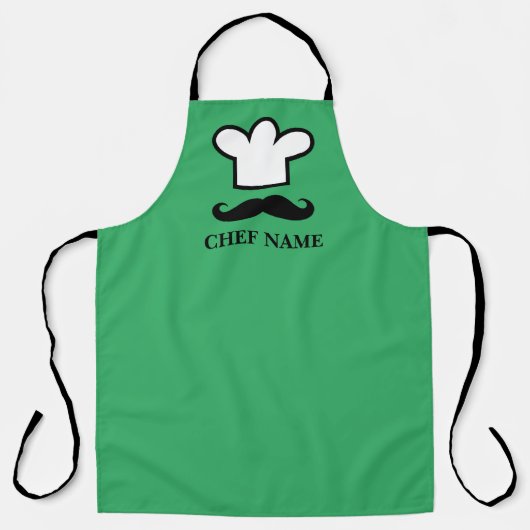 Amusante moustache noire tablier chef barbecue pou (Recto)