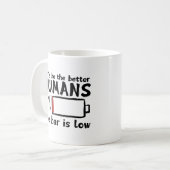 Amusante Mug à café basse barre - "Soyons meilleur (Devant gauche)