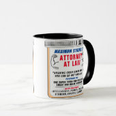 Amusante Mug de cadeaux de procureur personnalisé (Devant droit)