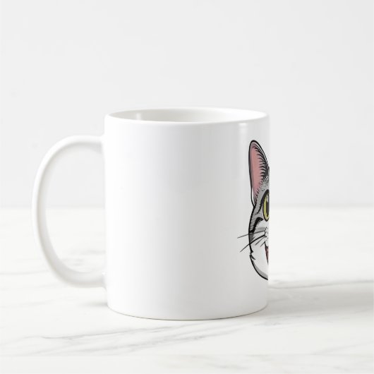 Amusante Mug de chat (Gauche)