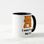 Amusante Mug de chat orange (Devant droit)