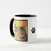 Amusante Mug de chat | Tasse photo de chat avec un (Devant gauche)