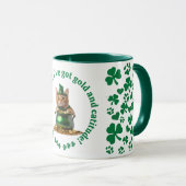 Amusante Mug de la Saint Patrick - Leprechaun Chat (Devant droit)