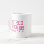 Amusante Mug de l'enseignant retraité (Devant gauche)