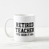 Amusante Mug de l'enseignant retraité (Gauche)