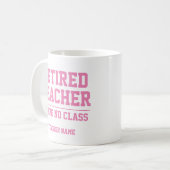 Amusante Mug de l'enseignant retraité personnalisé (Devant gauche)