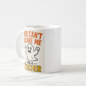 Amusante Mug de professeur d'Halloween avec fantôm (Devant gauche)