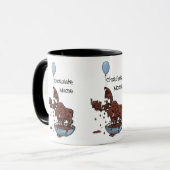 Amusante Mug de sanglier noir et blanc, Oie de Cho (Devant gauche)