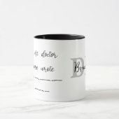 Amusante Mug Docteur avec Nom Monogramme (Centre)