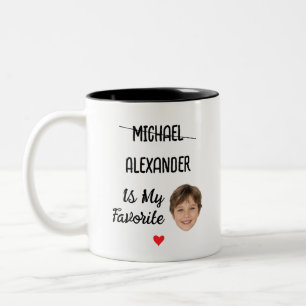 Amusante Mug Favorite Enfant avec 2 Noms et Photo