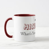 Amusante Mug Historienne (Rouge foncé) (Gauche)