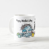 Amusante Mug MOM - Mère Effin' Fatigué - Octopus (Devant gauche)