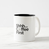 Amusante Mug Noir et Blanc Bonne Matinée (Devant droit)