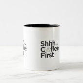 Amusante Mug Noir et Blanc Bonne Matinée (Centre)