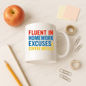 Amusante Mug Parent; Excuses et recharges