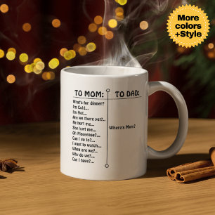 Amusante Mug Parenting - "Maman de Sassholes" & Pl