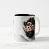 Amusante Mug Visage (Devant droit)