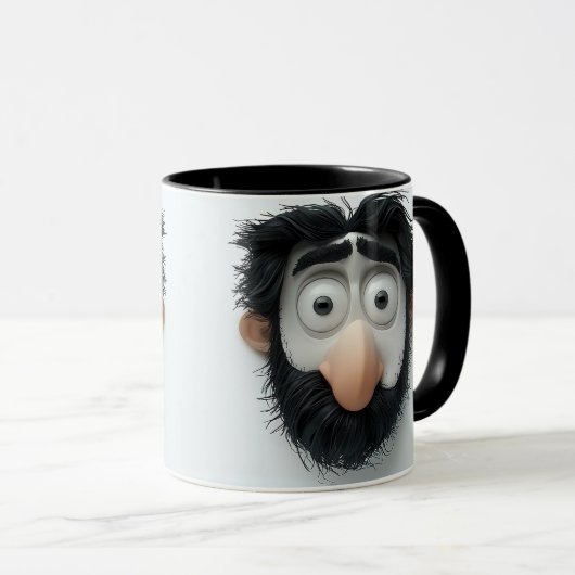 Amusante Mug Visage (Devant droit)
