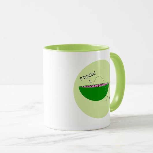 Amusante pastèque Lover Cartoon Mug (Devant droit)