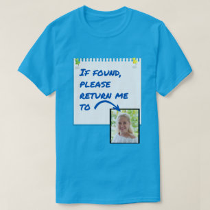 Amusante Perdue Mari Photo personnalisée T-shirt