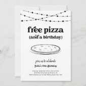Amusante Pizza Anniversaire Fête Invitation (Devant)