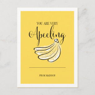 Amusante Pun Fruit Apeeling Banana Valentine Carte