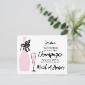 Amusante Serez-vous ma femme d'honneur Carte - Cha (Debout devant)