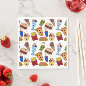 Amusante serviettes en papier de restauration rapi (En situation)