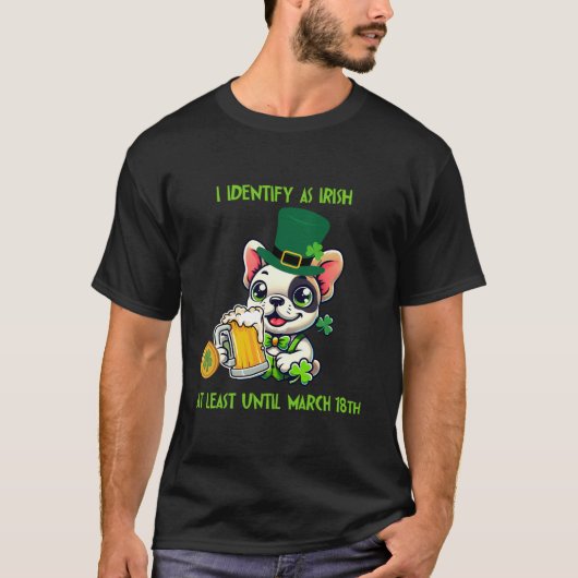 Amusante T-shirt French Bulldog St. Patrick’s Day (Devant)