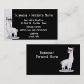 Amusants Alpaca Nature Animal Carte de visite pers (Devant / Derrière)